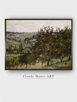 The Art House - Apple Trees Near Vetheuil by Claude Monet Painting