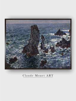 The Art House - The Rocks in Belle-Ile Claude Monet Painting