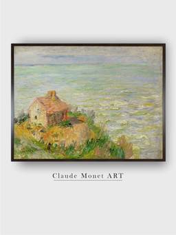 The Art House - The Shack of the Customs Officials, Afternoon by Claude Monet Painting