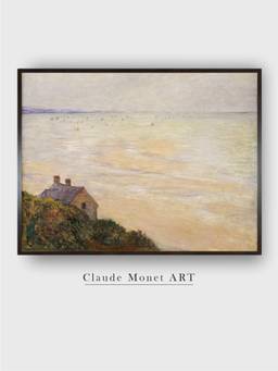 The Art House - The Hut at Trouville, Low Tide by Claude Monet Painting