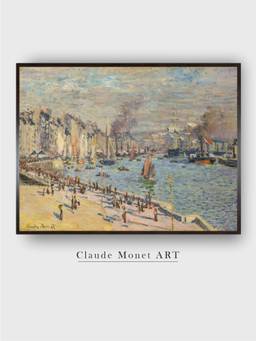 The Art House - Port of Le Havre by Claude Monet Painting