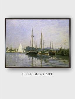 The Art House - Pleasure Boats Near Argenteuil by Claude Monet Painting