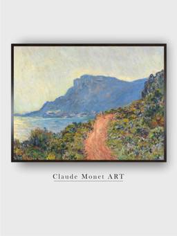 The Art House - La Corniche Near Monaco by Claude Monet Painting