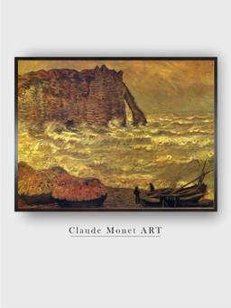 The Art House - Storm at Etretat by Claude Monet Painting