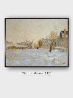 The Art House - Snow in Argenteuil by Claude Monet Painting