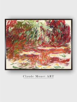 The Art House - Waterlily Pond by Claude Monet Painting