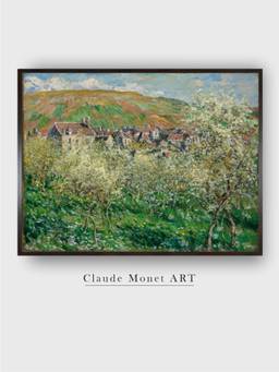 The Art House - Flowering Plum Trees by Claude Monet Painting