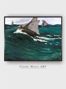 The Art House - The Green Wave by Claude Monet Painting