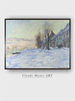 The Art House - Lavacourt under Snow by Claude Monet Painting