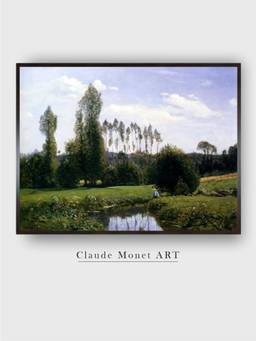 The Art House - View at Rouelles by Claude Monet Painting