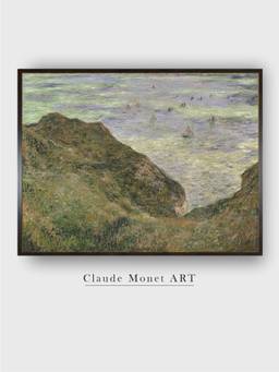 The Art House - The Cliff at Pourville by Claude Monet Painting