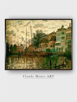 The Art House - The Dam at Zaandam, Evening by Claude Monet Painting
