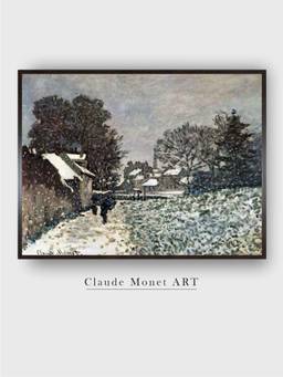 The Art House - Snow at Argenteuil by Claude Monet Painting
