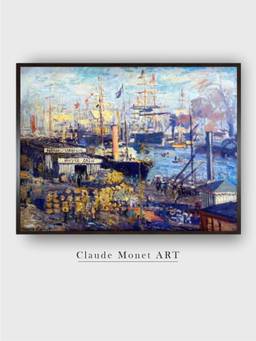 The Art House - Grand Quay at Le Havre by Claude Monet Painting