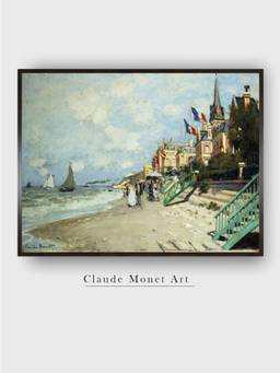 The Art House - The Beach at Trouville; La Plage a Trouville by Claude Monet Painting