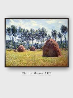 The Art House - Haystacks at Giverny by Claude Monet Painting