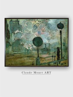 The Art House - The Gare Saint Lazare by Claude Monet Painting