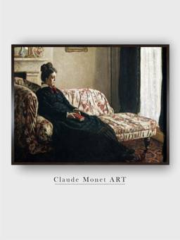 The Art House - Meditation or Madame Monet in the Canape by Claude Monet Painting