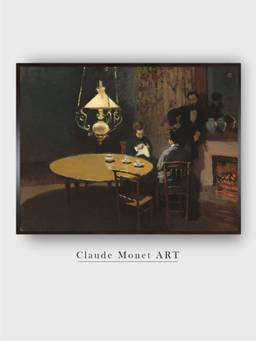 The Art House - Interior, after Dinner by Claude Monet Painting
