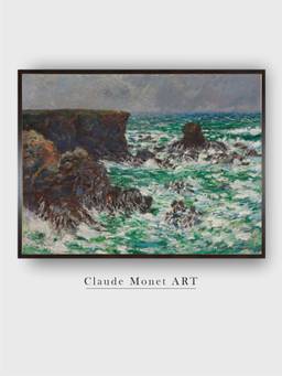 The Art House - Port-Coton: Le Lion by Claude Monet Painting
