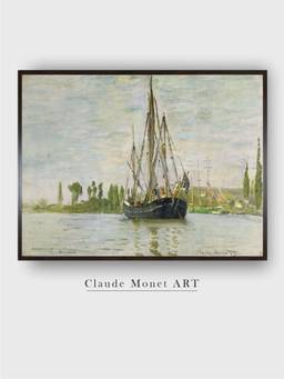 The Art House - The Chasse-Maree at Anchor by Claude Monet Painting