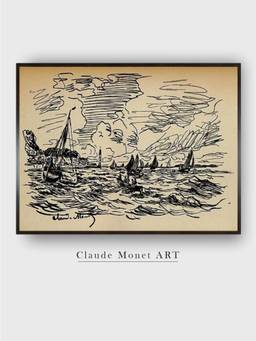 The Art House - Embouchure De La Seine a Honfleur by Claude Monet Painting