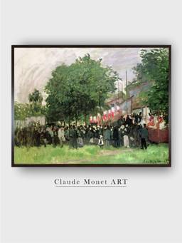 The Art House - Fete at Argenteuil by Claude Monet Painting