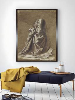 The Art House - Drapery Study Framed Wall Art Painting