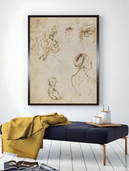 The Art House - Leonardo Da Vinci Framed Wall Art Painting
