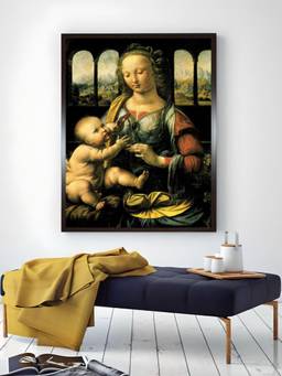The Art House - Madonna Carnation Framed Wall Art Painting