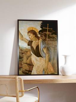 The Art House - Baptism Christ Framed Wall Art Painting