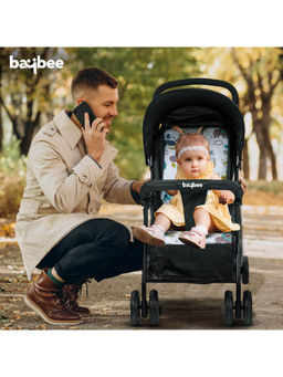 BAYBEE - Tiny Baby Stroller Pram Black