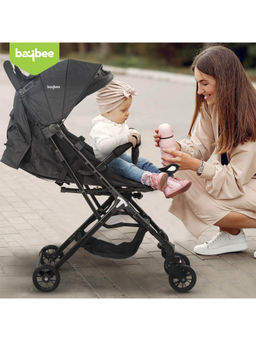 BAYBEE - Foldable Baby Stroller Pram Black