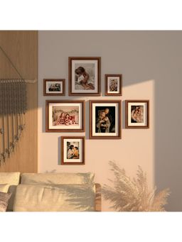 Art Street - Set of 7 Enchantment Wall Photo frame Home-office Room Decor(Brown, 11x14, 5x7, 8x10 In)