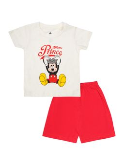 Bodycare - Typography T-Shirt with Shorts Half Sleeves (Set of 2)