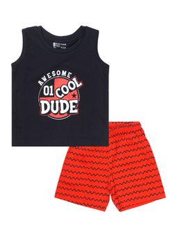 Bodycare - Typography T-Shirt with Shorts Sleeveless (Set of 2)