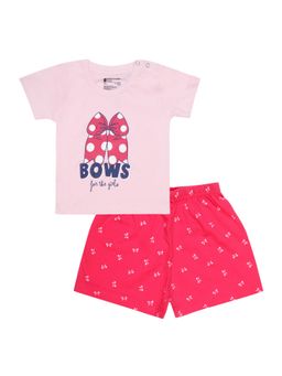 Bodycare - Typography T-Shirt with Shorts Half Sleeves (Set of 2)