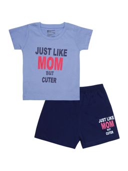 Bodycare - Typography T-Shirt with Shorts Half Sleeves (Set of 2)