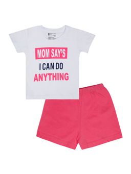 Bodycare - Typography T-Shirt with Shorts Half Sleeves (Set of 2)