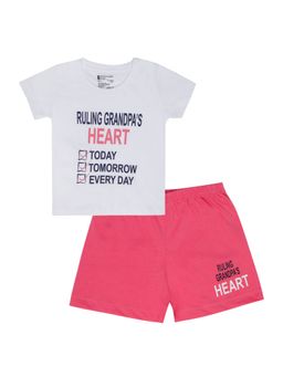 Bodycare - Typography T-Shirt with Shorts Half Sleeves (Set of 2)