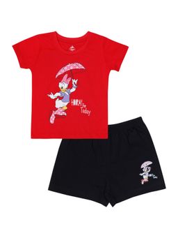 Bodycare - Typography T-Shirt with Shorts Half Sleeves (Set of 2)