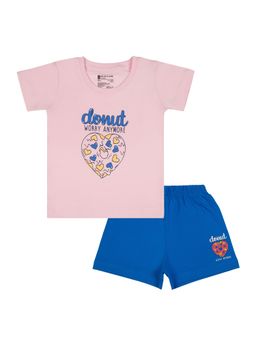 Bodycare - Typography T-Shirt with Shorts Half Sleeves (Set of 2)