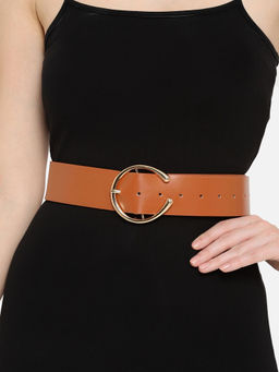 Twenty Dresses by Nykaa Fashion - Tan Remain A Classic Belt (One Size)