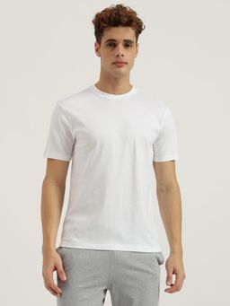 United Colors of Benetton - White Relaxed Fit Round Neck Solid T-Shirt