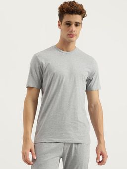 United Colors of Benetton - Grey Relaxed Fit Round Neck Solid T-Shirt