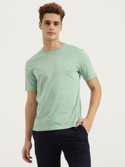 United Colors of Benetton - Green Relaxed Fit Round Neck Solid T-Shirt