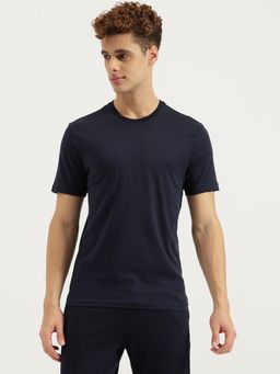 United Colors of Benetton - Blue Relaxed Fit Round Neck Solid T-Shirt