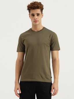 United Colors of Benetton - Green Relaxed Fit Round Neck Solid T-Shirt