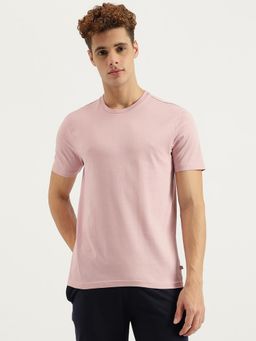 United Colors of Benetton - Pink Relaxed Fit Round Neck Solid T-Shirt