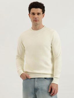 United Colors of Benetton - Regular Fit Round Neck Textured Classic Polar Lining Sweatshirt